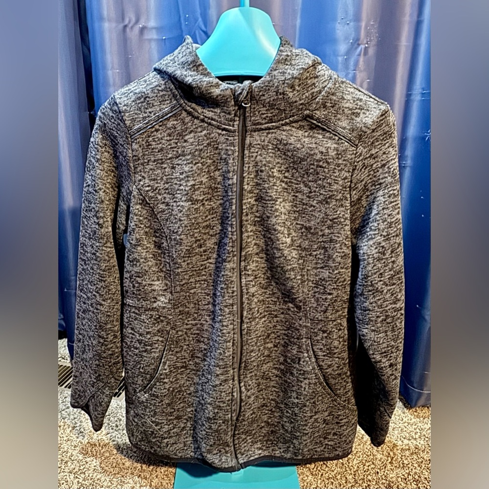 💜 BOGO Ladies Marribee Gray Zip-Up Fleece Hoodie - Size 0X